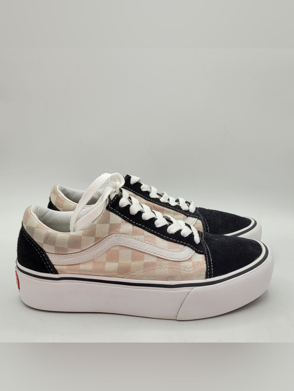 Vans Old Skool Platform Plaid Skater Sneakers Size 5.5 In Women 7 In Mens